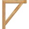 Ekena Millwork Traditional Block Rough Sawn Bracket w/ Offset Brace, Western Red Cedar, 6"W x 32"D x 38"H BKT0604X32X38TRA05RWR - alternate 3